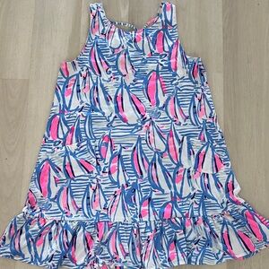 Lilly Pulitzer Kristen Flounce Dress in Pop Up Red Right Return